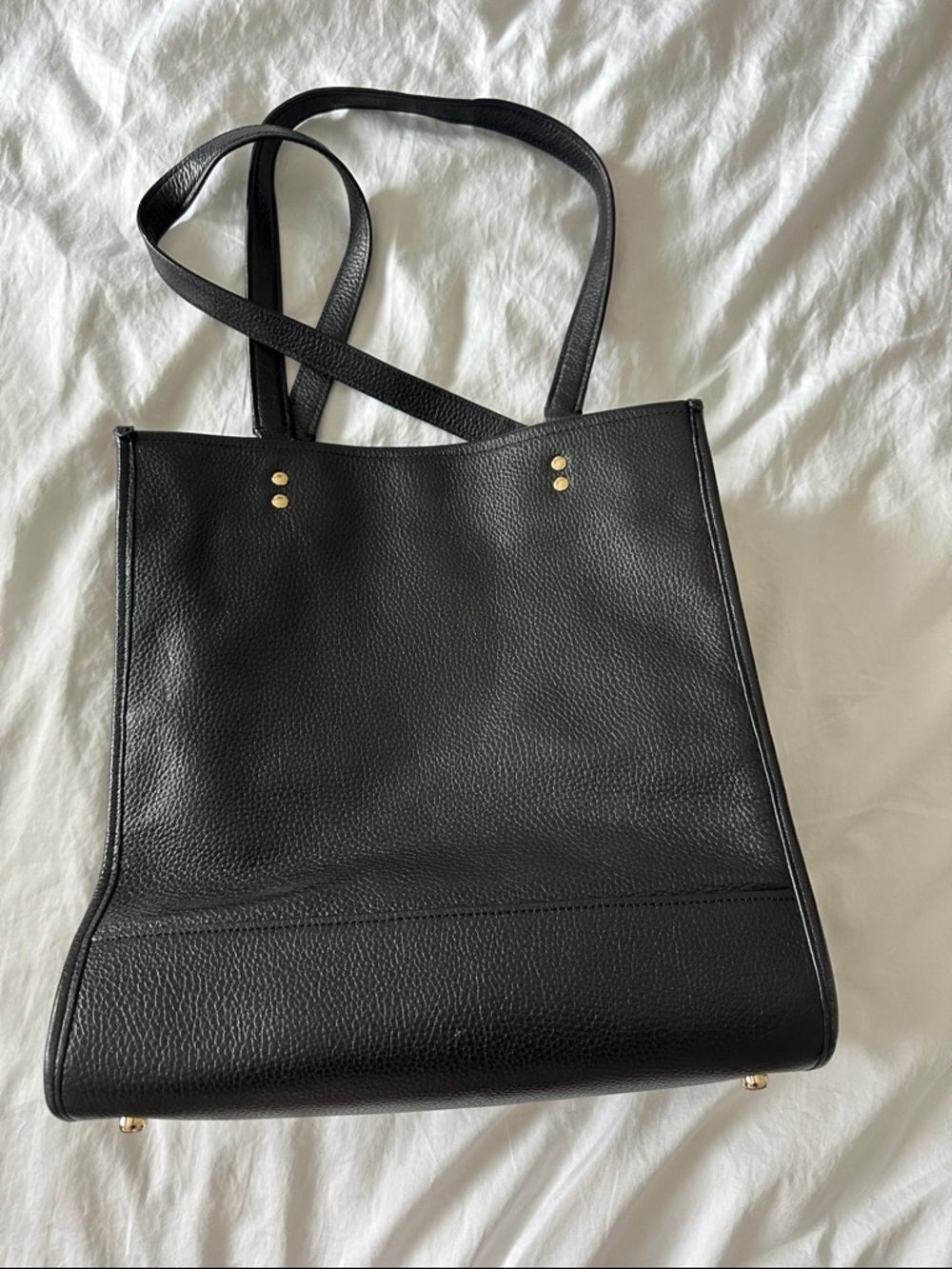 Coach Black Pebbled Leather Tote with Circular Logo Medallion - Picture 4 of 8
